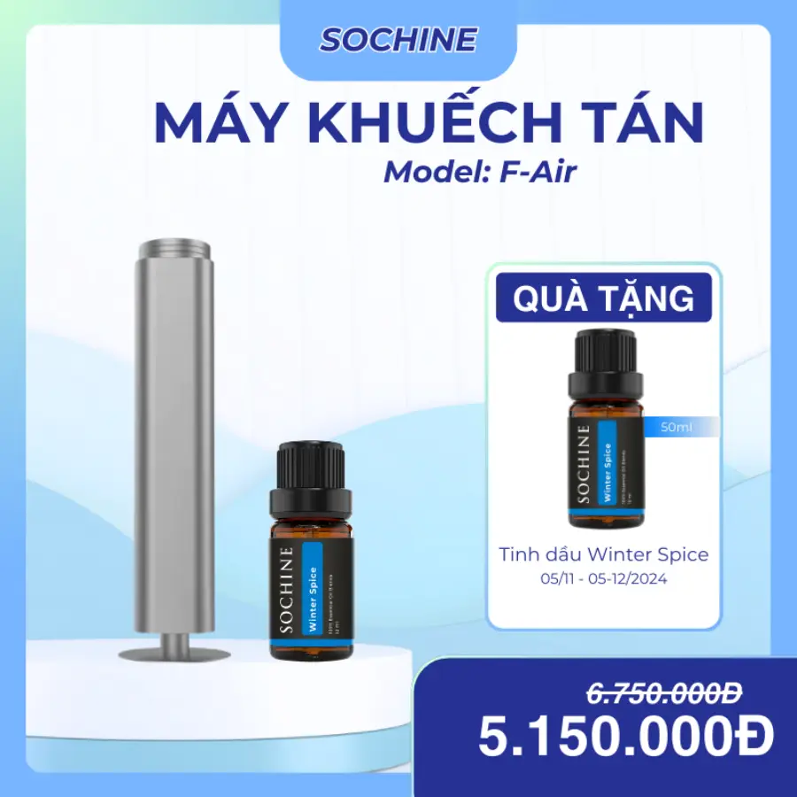 Ưu đãi mua Máy khuếch tán tinh dầu F-Air cao cấp - Sochine