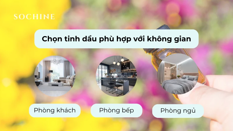 Chọn tinh dầu phù hợp với không gian