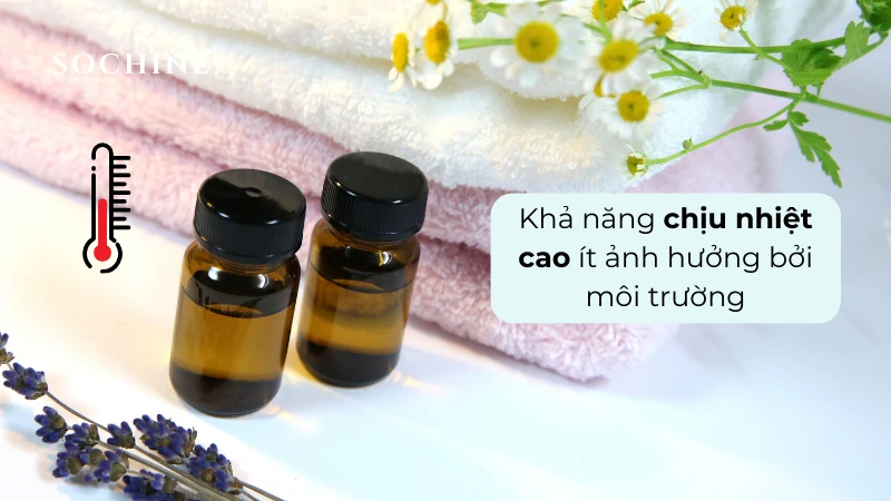 Khả năng chịu nhiệt cao của chai thủy tinh khi đựng tinh dầu