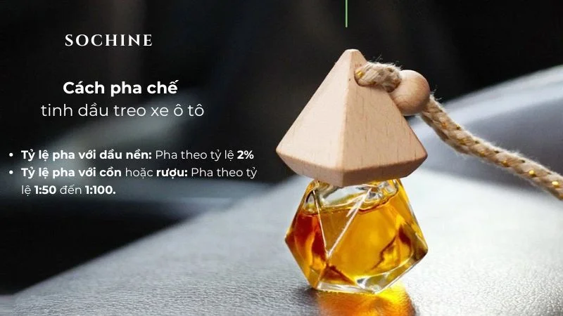 Cách pha tinh dầu treo xe ô tô đơn giản